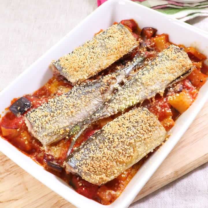 さんまのグリルラタトゥイユソース