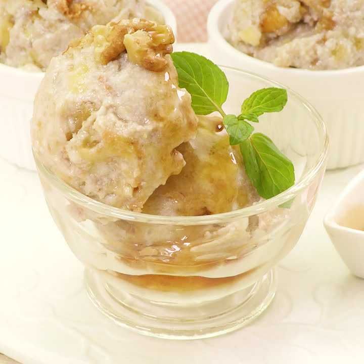 豆腐とバナナのナッツアイス
