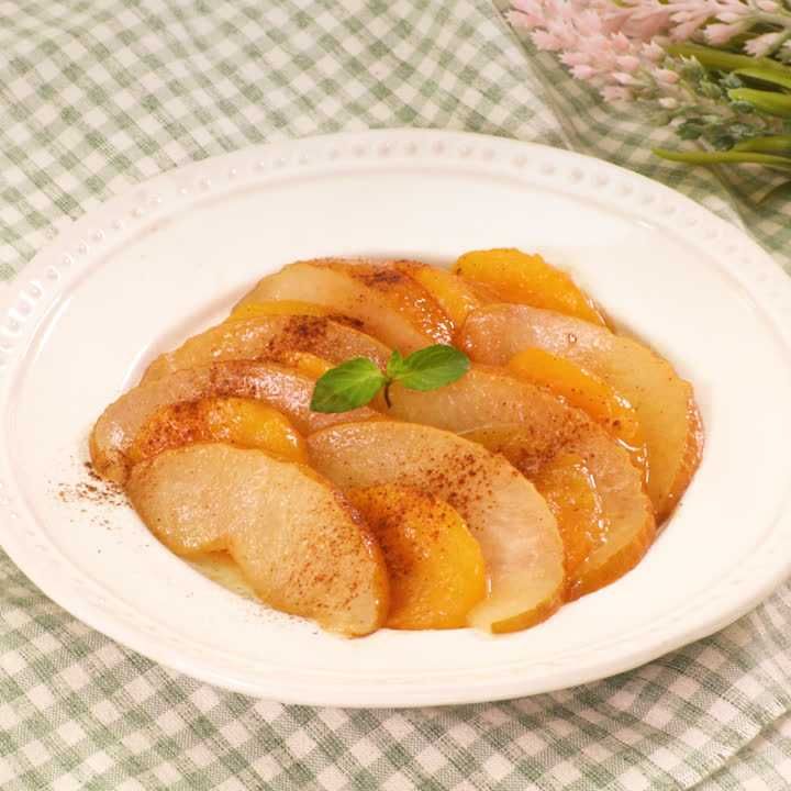 梨と柿のシナモン焼き
