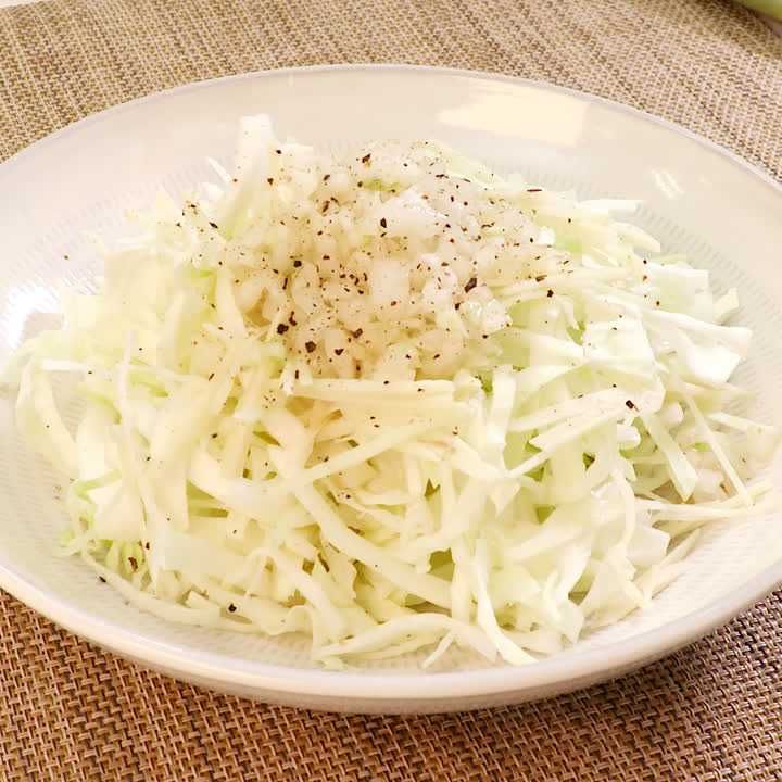 キャベツのしょうが塩だれかけ