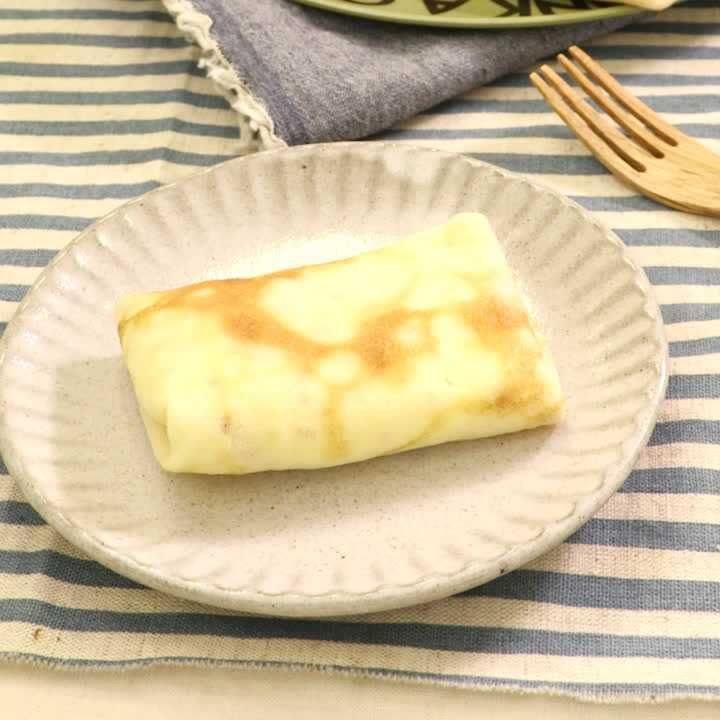 とろとろクリームの一口りんごクレープ
