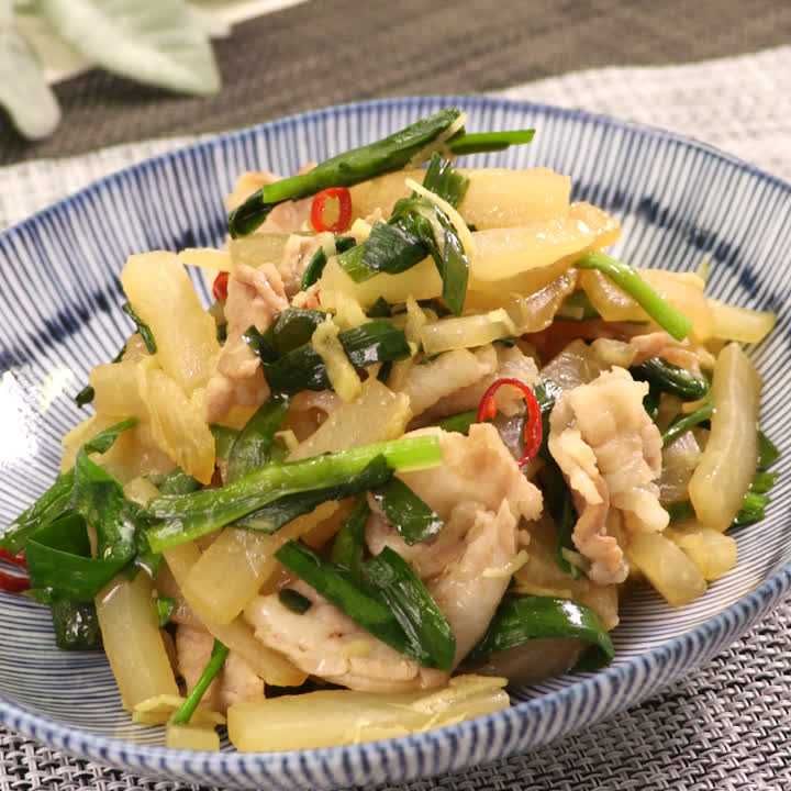 豚ニラ大根のさっぱり煮