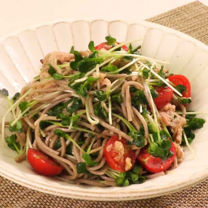 ゆずポン酢サラダ蕎麦