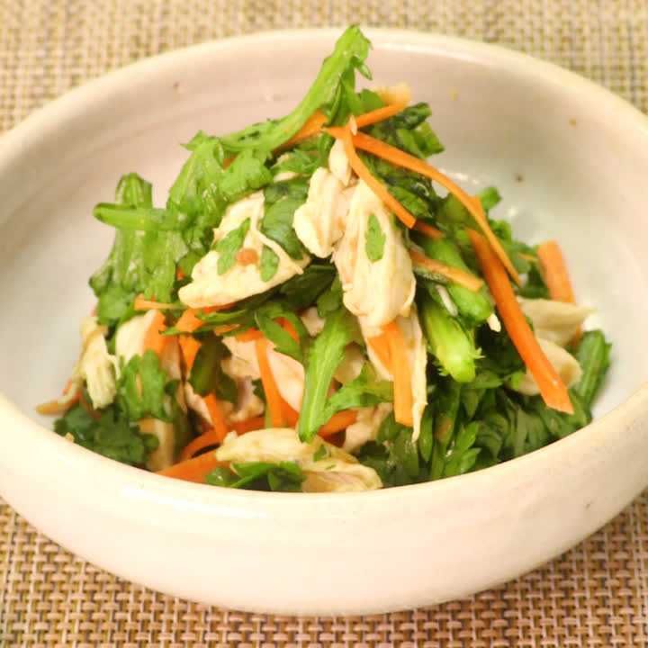 ささみと春菊の梅和え