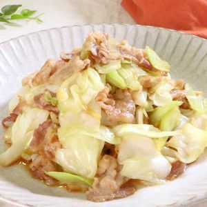 豚バラとキャベツのしょうが炒め
