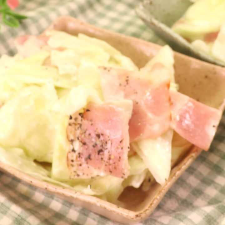 キャベツとベーコンのマヨ和え