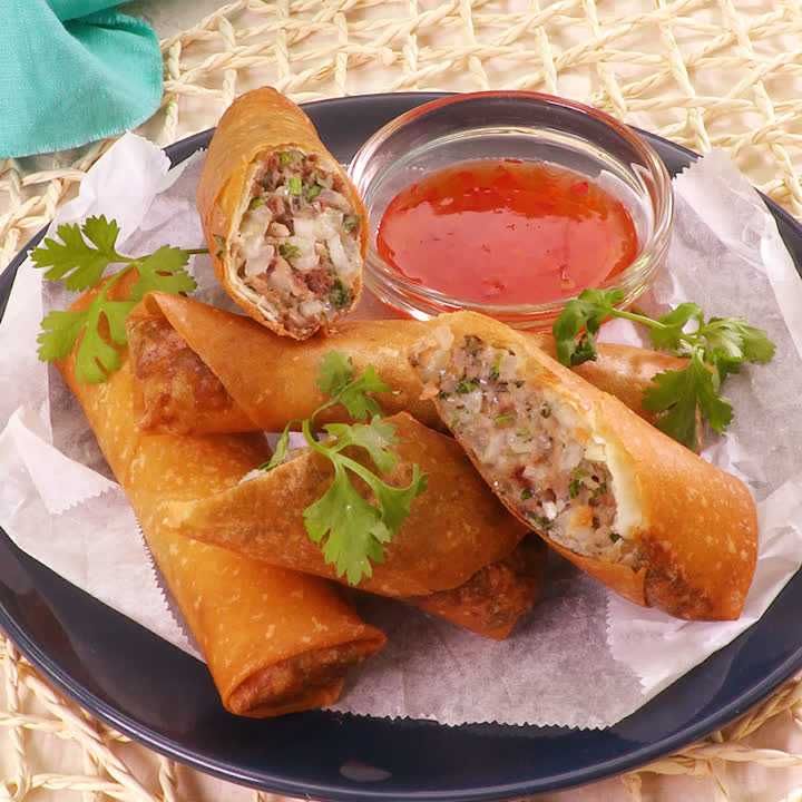 サンマのエスニック春巻き