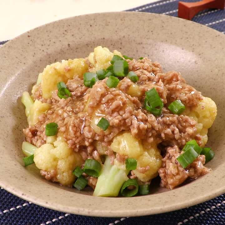 カリフラワーのそぼろ煮
