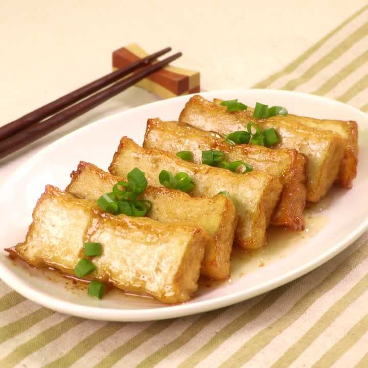 厚揚げのめんつゆバター焼き