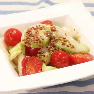 セロリとれんこんの粒マスタード和え