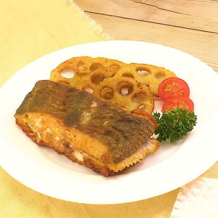 カレイとれんこんのカレー揚げ