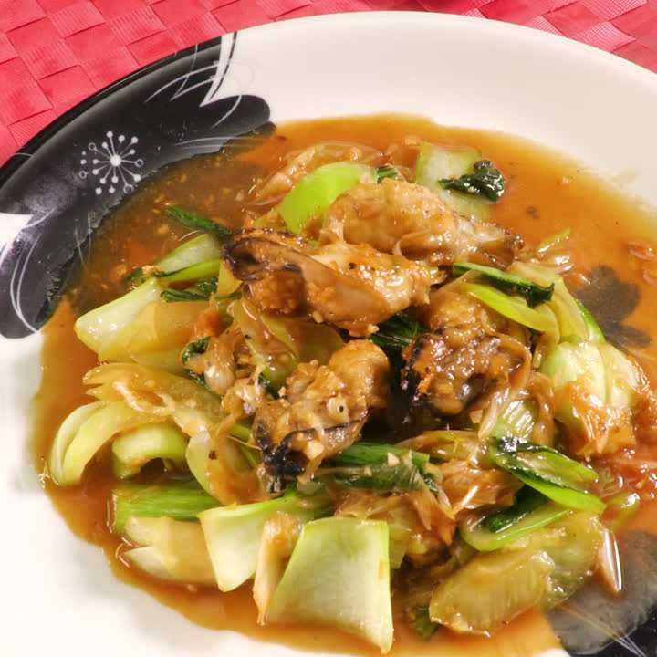 牡蠣のオイスターソース炒め