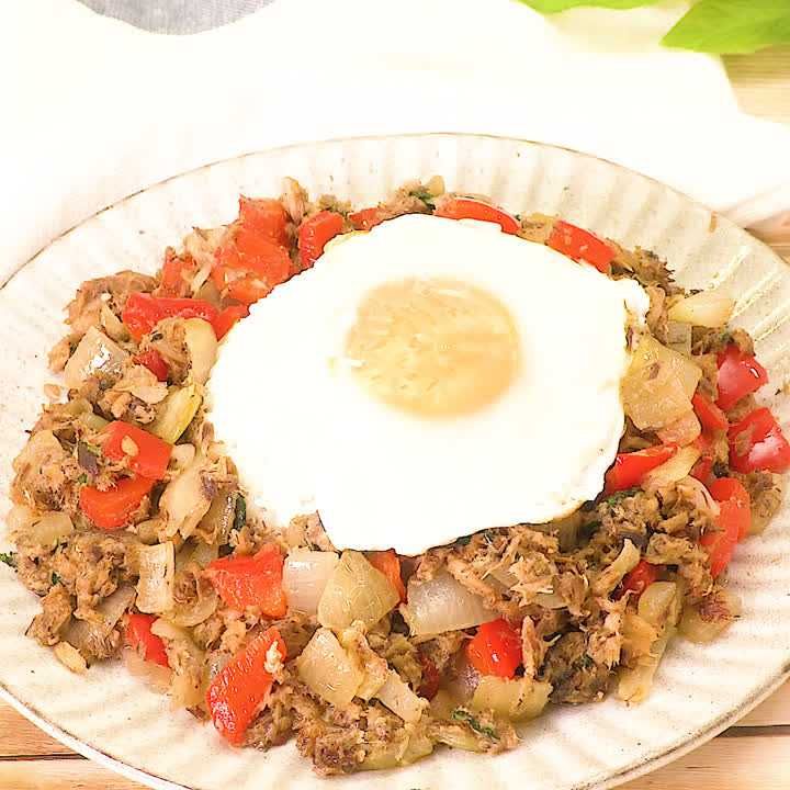 さば缶ガパオ風ライス