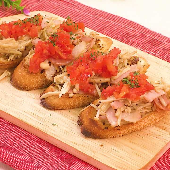 えのきのベーコントースト