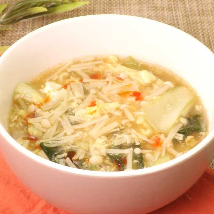 チンゲン菜のサンラータン