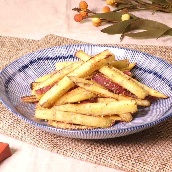 さつまいものごま塩炒め