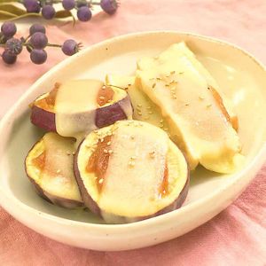 厚揚げとさつまいものごまみそチーズ