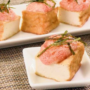 「厚揚げの明太マヨ焼き」のレシピ動画