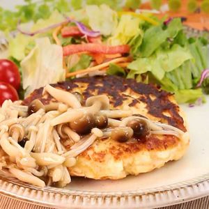 サーモンバーグきのこあんかけ