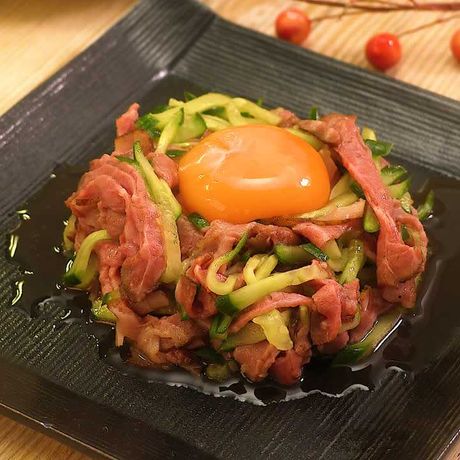 今晩のおつまみに ローストビーフユッケのレシピ動画 作り方