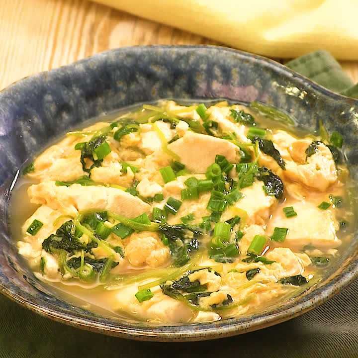 みつばと豆腐の卵とじ