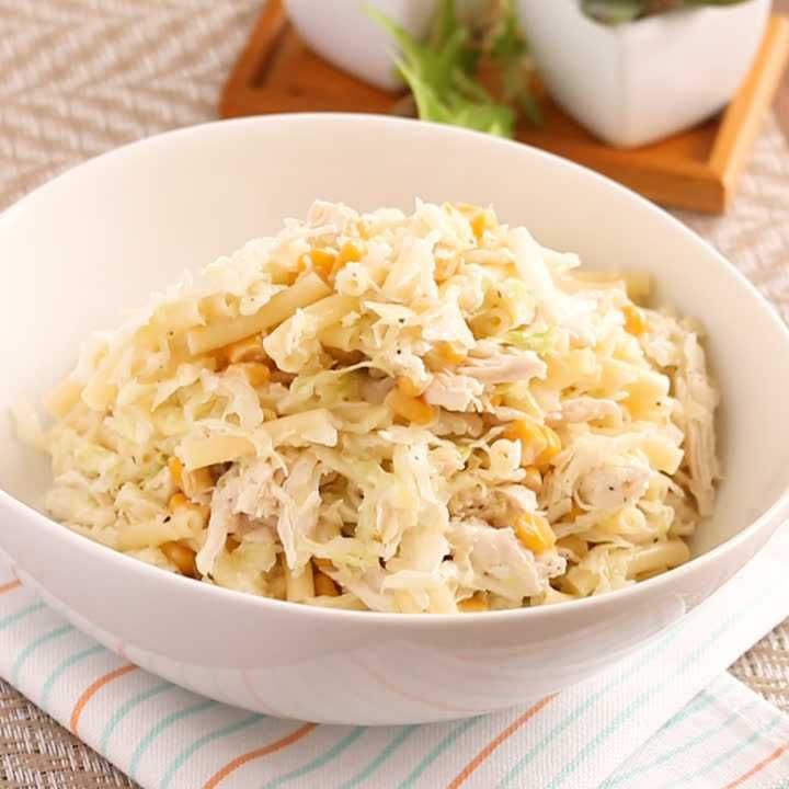 キャベツとささみのマカロニサラダ