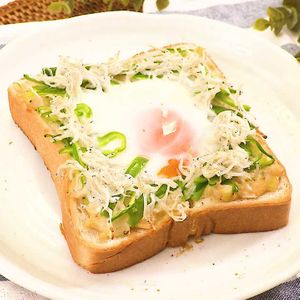 「たっぷりしらすのねぎ味噌トースト」のレシピ動画