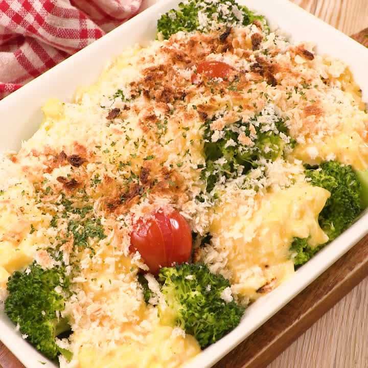 ブロッコリーのタルタルグラタン