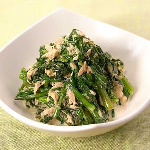 「春菊のツナマヨ和え」のレシピ動画