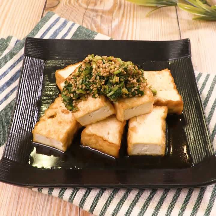 みつばだれの厚揚げ豆腐