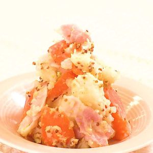 「にんじんのじゃがマスタード和え」のレシピ動画