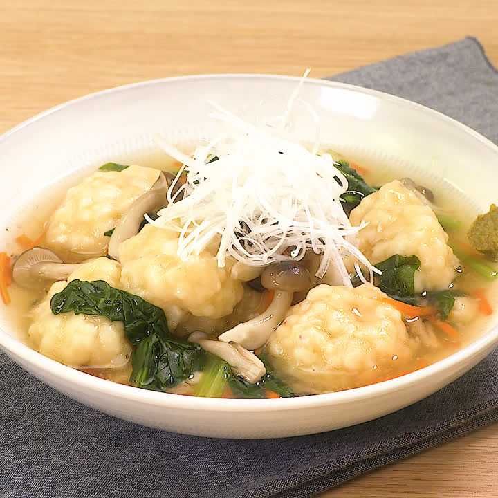 イカ団子 季節の野菜あん