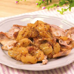 「豚肉のぶどうソースがけ」のレシピ動画