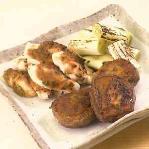 「ささみとしいたけの大葉みそ焼き」のレシピ動画