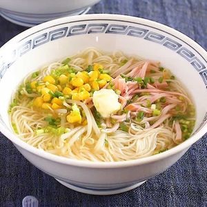 「塩バタそうめん」のレシピ動画