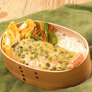 「鮭のねぎみそ弁当」のレシピ動画