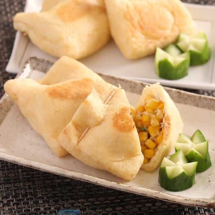 とうもろこしの茶巾焼き