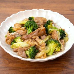 ブロッコリーと豚肉の中華風炒め