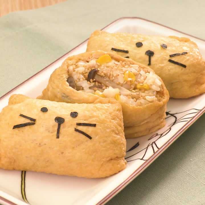 ネコのきのこいなり寿司