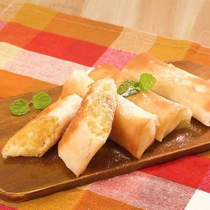 栗とチーズの焼き春巻き