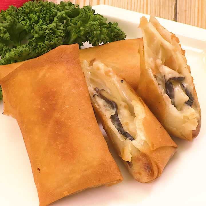 きのこクリーム春巻き