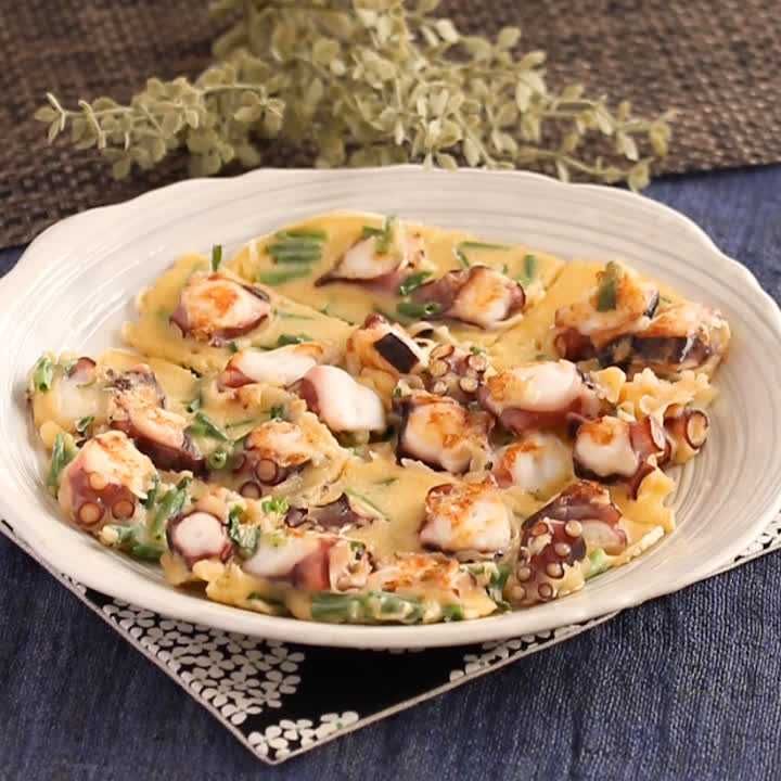 たこと細ねぎのチヂミ