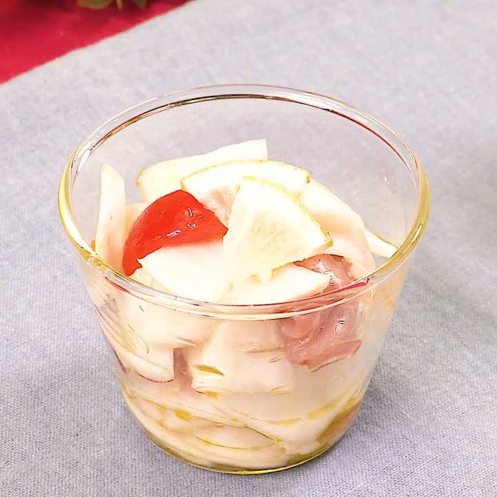 かぶと生ハムのマリネ