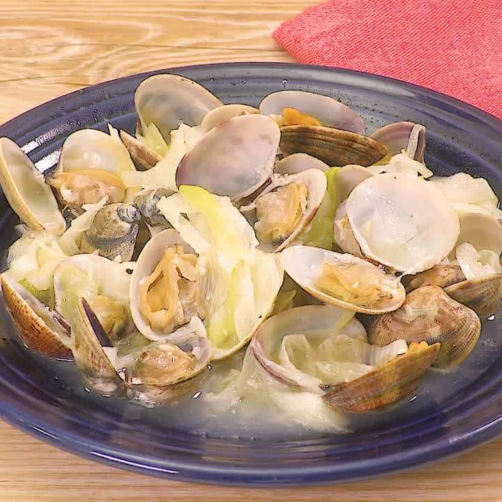 あさりとねぎのにんにく蒸し