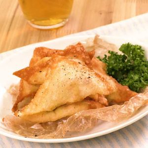 「ツナチーズ揚げワンタン」のレシピ動画
