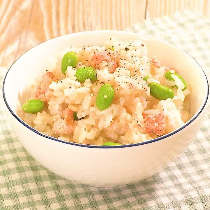 枝豆のたらこ混ぜご飯