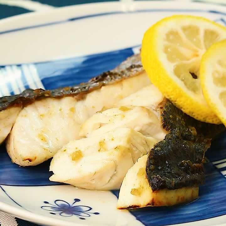 スズキの柚子胡椒焼き