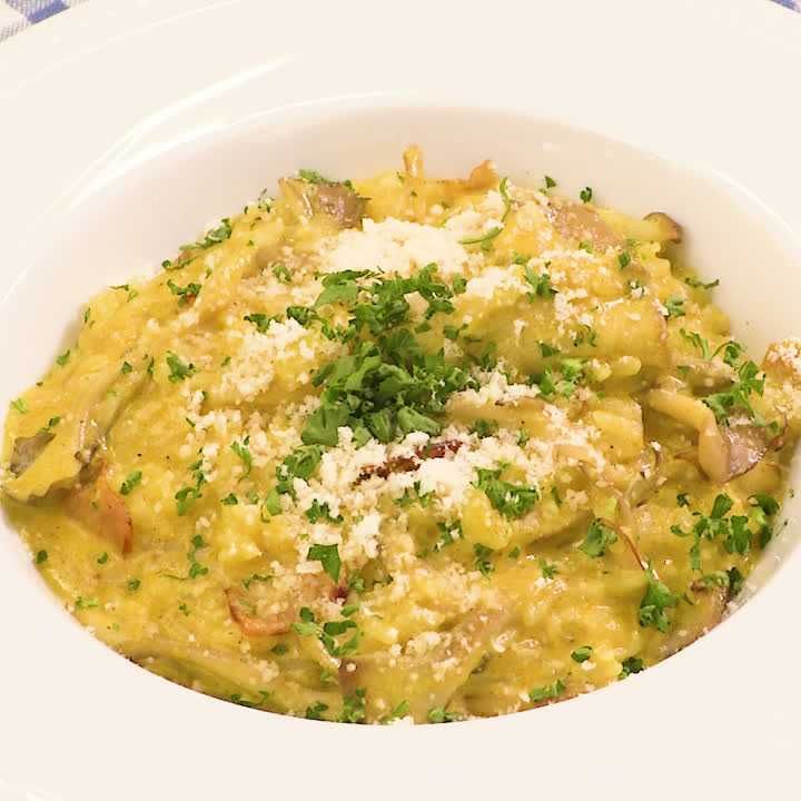 まいたけカレーチーズリゾット