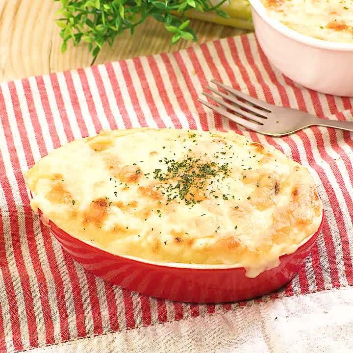 サンマとマッシュポテトのグラタン仕立て