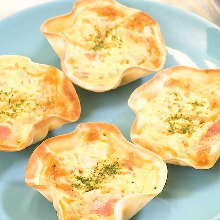 ねぎとベーコンのミニキッシュ
